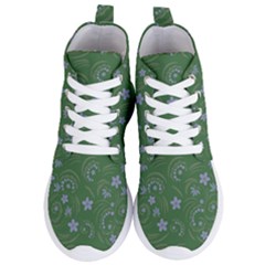 Folk Flowers Pattern Floral Surface Design Women s Lightweight High Top Sneakers by Eskimos