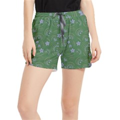 Folk Flowers Pattern Floral Surface Design Runner Shorts by Eskimos