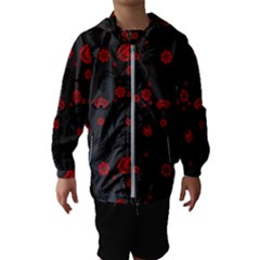 Folk Flowers Pattern Floral Surface Design Kids  Hooded Windbreaker by Eskimos