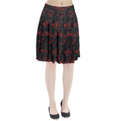 Folk Flowers Pattern Floral Surface Design Pleated Skirt by Eskimos