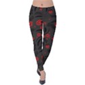 Folk flowers pattern Floral surface design Velvet Leggings View1