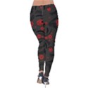 Folk flowers pattern Floral surface design Velvet Leggings View2