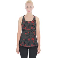 Folk Flowers Pattern Floral Surface Design Piece Up Tank Top by Eskimos