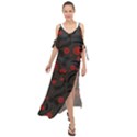 Folk flowers pattern Floral surface design Maxi Chiffon Cover Up Dress View1