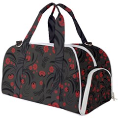 Folk Flowers Pattern Floral Surface Design Burner Gym Duffel Bag by Eskimos