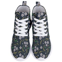 Folk Flowers Pattern Floral Surface Design Women s Lightweight High Top Sneakers by Eskimos