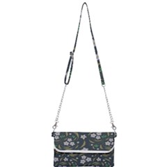 Folk Flowers Pattern Floral Surface Design Mini Crossbody Handbag by Eskimos