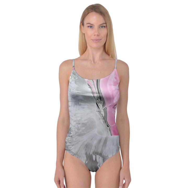 Abstract marbling collage Camisole Leotard 