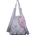 Abstract marbling collage Center Zip Backpack View2