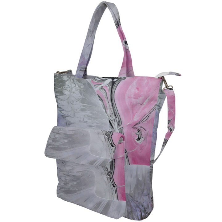 Abstract marbling collage Shoulder Tote Bag