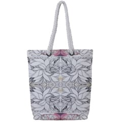 Repeats-modules I Full Print Rope Handle Tote (small) by kaleidomarblingart