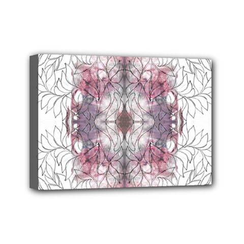 Inked Petals Mini Canvas 7  X 5  (stretched) by kaleidomarblingart