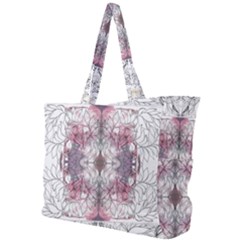 Inked Petals Simple Shoulder Bag by kaleidomarblingart