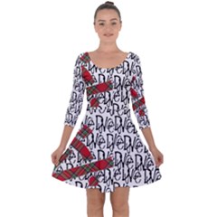 2 20210421 180819 0001 Quarter Sleeve Skater Dress by DUVOECOAPP