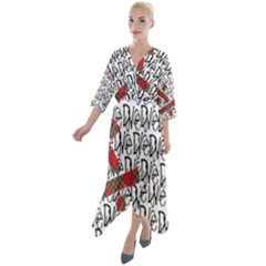 2 20210421 180819 0001 Quarter Sleeve Wrap Front Maxi Dress