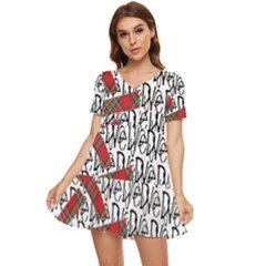 2 20210421 180819 0001 Tiered Short Sleeve Mini Dress