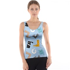 Unusual And Funny Tetris Cats Tank Top by SychEva