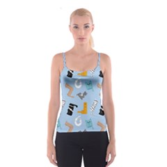 Unusual And Funny Tetris Cats Spaghetti Strap Top by SychEva