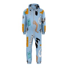 Unusual And Funny Tetris Cats Hooded Jumpsuit (kids) by SychEva