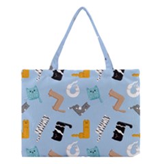 Unusual And Funny Tetris Cats Medium Tote Bag by SychEva