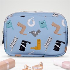 Unusual And Funny Tetris Cats Make Up Pouch (small) by SychEva