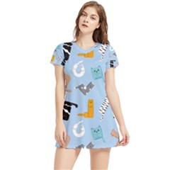 Unusual And Funny Tetris Cats Women s Sports Skirt