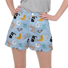 Unusual And Funny Tetris Cats Ripstop Shorts by SychEva