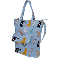 Unusual And Funny Tetris Cats Shoulder Tote Bag by SychEva