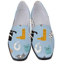 Unusual And Funny Tetris Cats Women s Classic Loafer Heels by SychEva