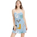 Unusual And Funny Tetris Cats Summer Frill Dress View1