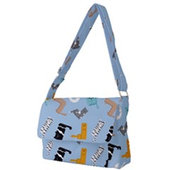 Unusual And Funny Tetris Cats Full Print Messenger Bag (l) by SychEva