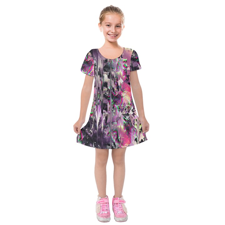 Combat Drops Kids  Short Sleeve Velvet Dress