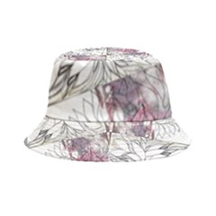 Mixed Media Ink Drawing Inside Out Bucket Hat