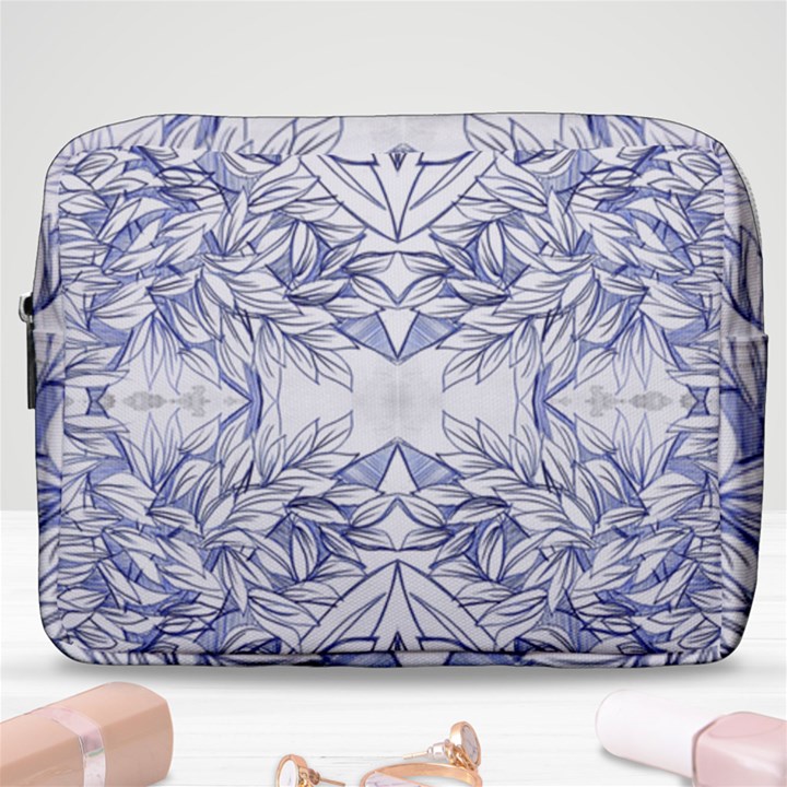 Blue biro arabesque  Make Up Pouch (Large)