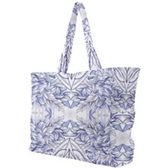 Blue Biro Arabesque  Simple Shoulder Bag by kaleidomarblingart