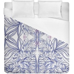 Blue Biro Patterns Duvet Cover (king Size) by kaleidomarblingart