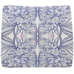 Blue Biro Patterns Seat Cushion by kaleidomarblingart