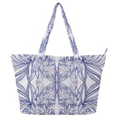 Blue Biro Patterns Full Print Shoulder Bag by kaleidomarblingart