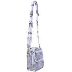 Blue biro repeats IV Shoulder Strap Belt Bag