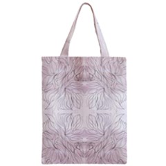 Inked Petals On Pink Zipper Classic Tote Bag by kaleidomarblingart