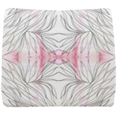 Line Drawing On Pink Seat Cushion by kaleidomarblingart