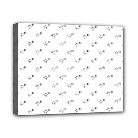 Stylized Bird Cartoon Drawing Pattern Canvas 10  X 8  (stretched) by dflcprintsclothing