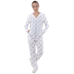 Stylized Bird Cartoon Drawing Pattern Women s Tracksuit