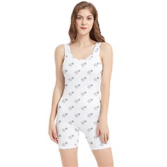 Stylized Bird Cartoon Drawing Pattern Women s Wrestling Singlet