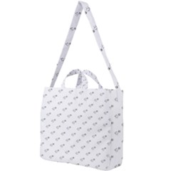 Stylized Bird Cartoon Drawing Pattern Square Shoulder Tote Bag