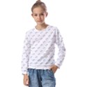 Stylized Bird Cartoon Drawing Pattern Kids  Long Sleeve Tee with Frill  View1