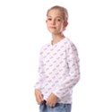 Stylized Bird Cartoon Drawing Pattern Kids  Long Sleeve Tee with Frill  View2