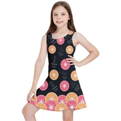 Orange Grapefruit Chemistry Kids  Lightweight Sleeveless Dress