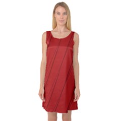 Print Cornell Red Pattern Design Sleeveless Satin Nightdress