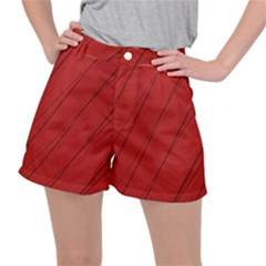 Print Cornell Red Pattern Design Ripstop Shorts by dflcprintsclothing